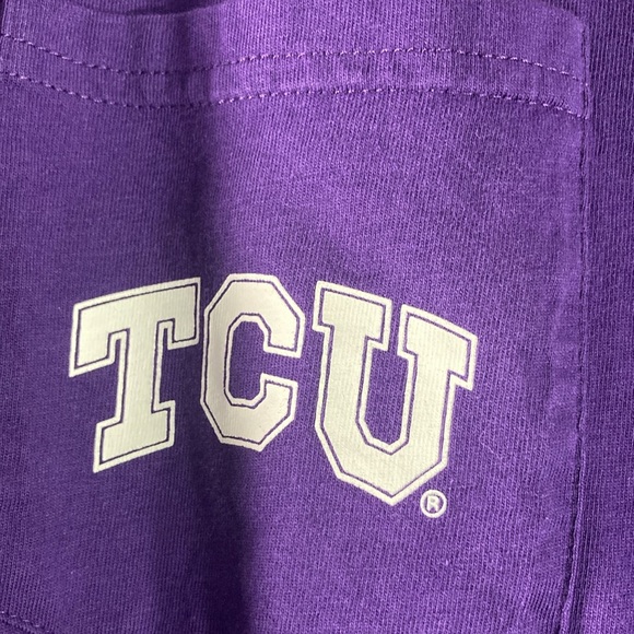 Unisex EUC Champion Purple 2XL TCU Football T Shirt - Picture 2 of 9